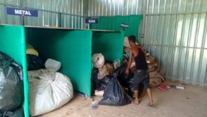 Waste segregation being done at MRF shade