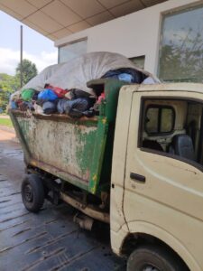 Waste segregation being done at MRF shade