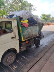 Waste segregation being done at MRF shade